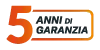 5 anni di garanzia